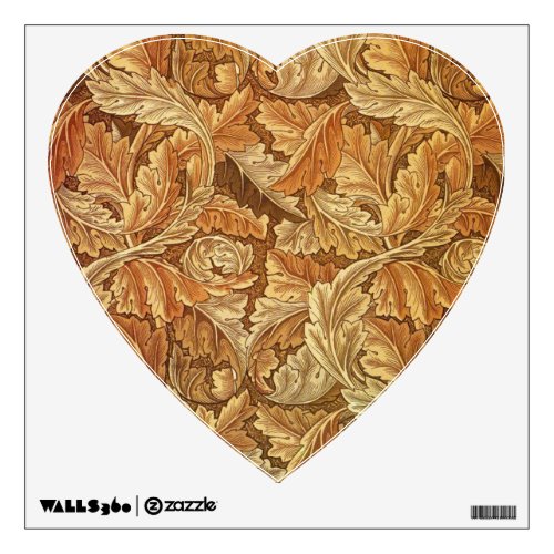 William Morris Acathus Brown Autumn Leaves Wall Sticker