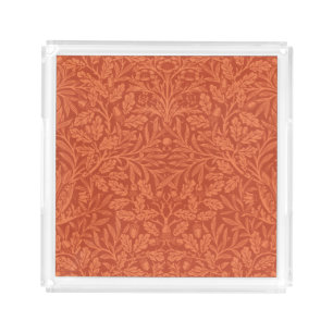 William Morris Acorn Wallpaper Nature Design Acrylic Tray