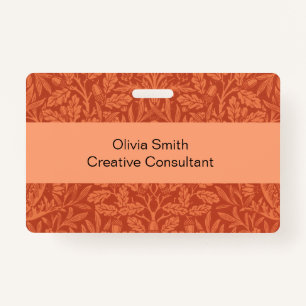 William Morris Acorn Wallpaper Nature Design Badge