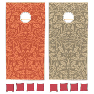 William Morris Acorn Wallpaper Nature Design Cornhole Set