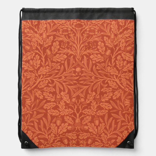 William Morris Acorn Wallpaper Nature Design Drawstring Bag (Front)