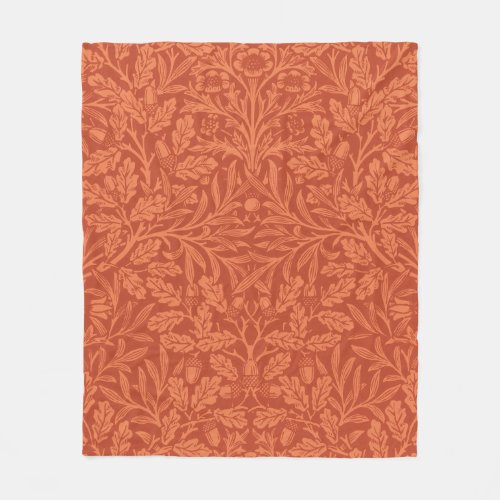 William Morris Acorn Wallpaper Nature Design Fleece Blanket