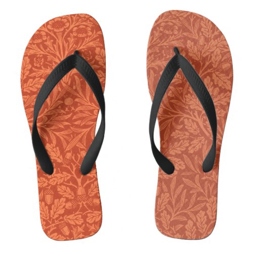 William Morris Acorn Wallpaper Nature Design Flip Flops