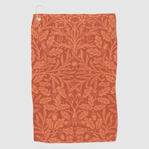 William Morris Acorn Wallpaper Nature Design Golf Towel