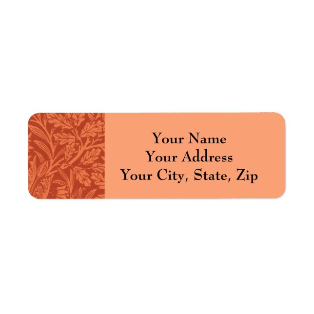 William Morris Acorn Wallpaper Nature Design Label (Front)