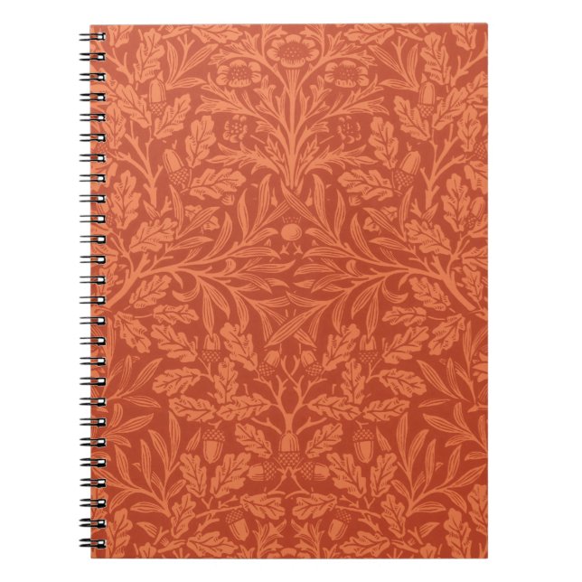 William Morris Acorn Wallpaper Nature Design Notebook (Front)
