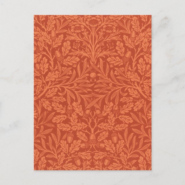 William Morris Acorn Wallpaper Nature Design Postcard (Front)