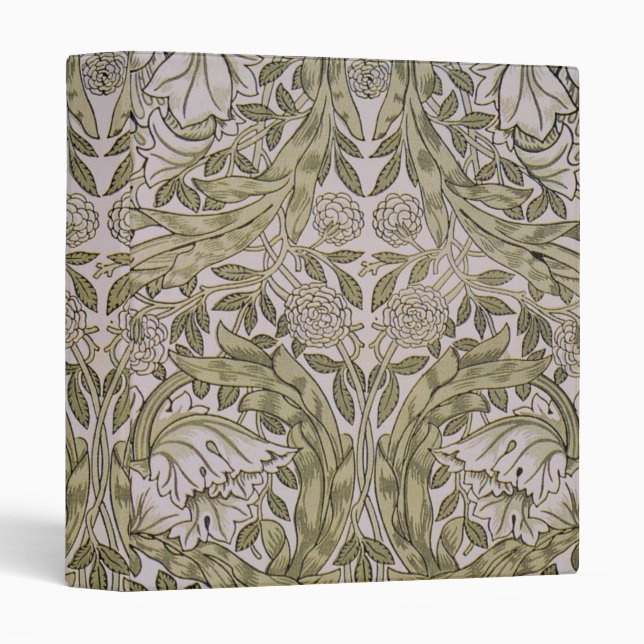 William Morris African Marigold Textile Print 3 Ring Binder (Front/Spine)