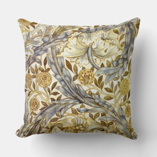 William Morris African Marigold Throw Pillow