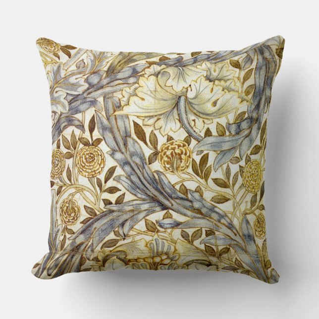 William Morris African Marigold Throw Pillow (Front)