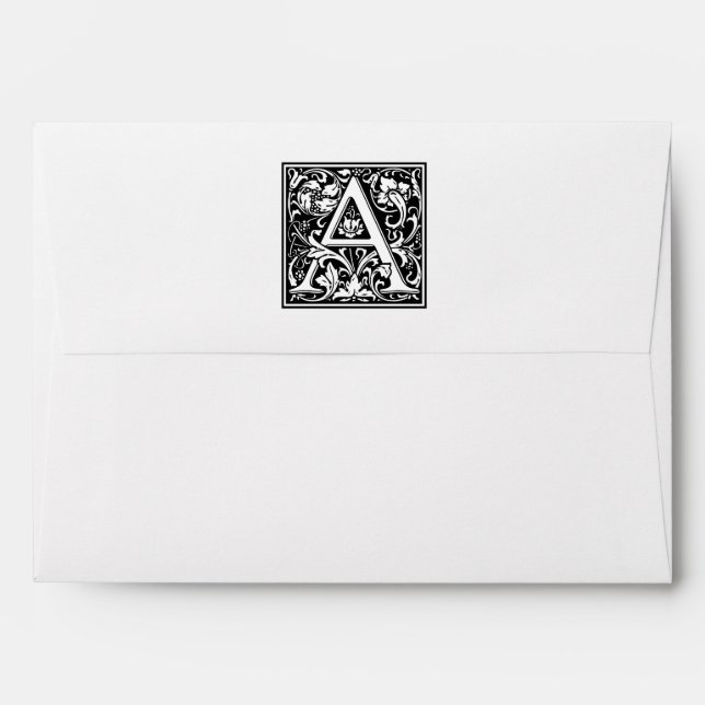 William Morris Alphabet “A” Envelope (Back (Top Flap))