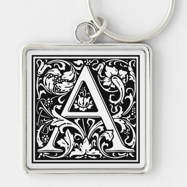 William Morris Alphabet “A” Keychain (Front)