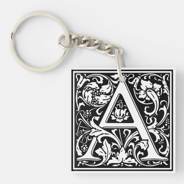 William Morris Alphabet “A” Keychain (Front)