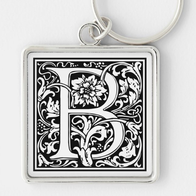 William Morris Alphabet “B” Keychain (Front)