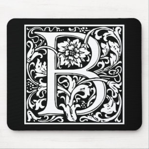William Morris Alphabet “B” Mouse Pad