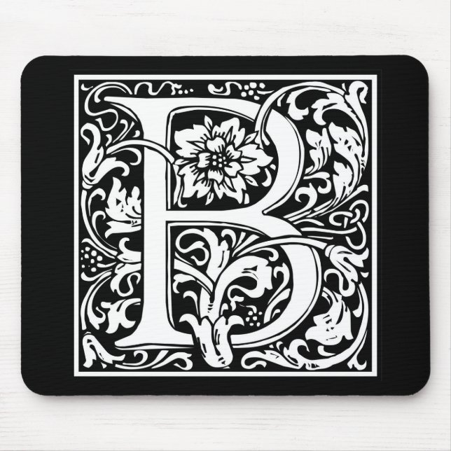 William Morris Alphabet “B” Mouse Pad (Front)