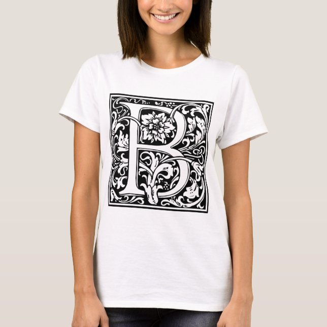 William Morris Alphabet “B” T-Shirt (Front)