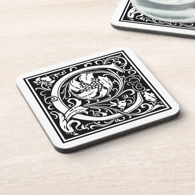William Morris Alphabet “C” Drink Coaster (Left Side)
