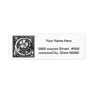 William Morris Alphabet “C” Label