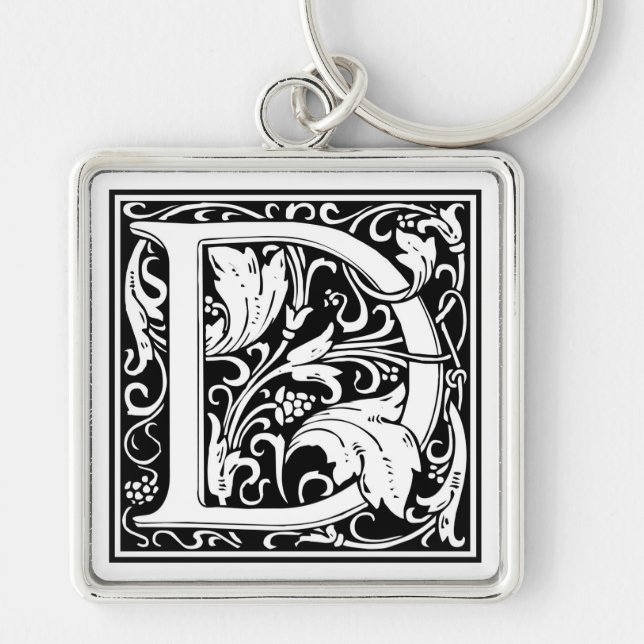 William Morris Alphabet “D” Keychain (Front)