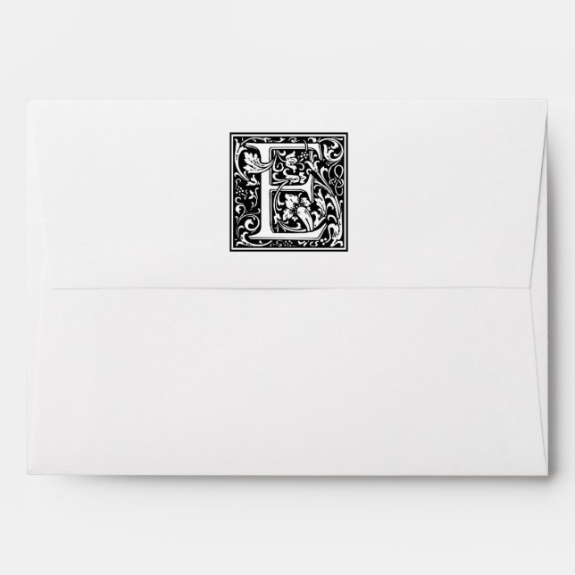 William Morris Alphabet “E” Envelope (Back (Top Flap))