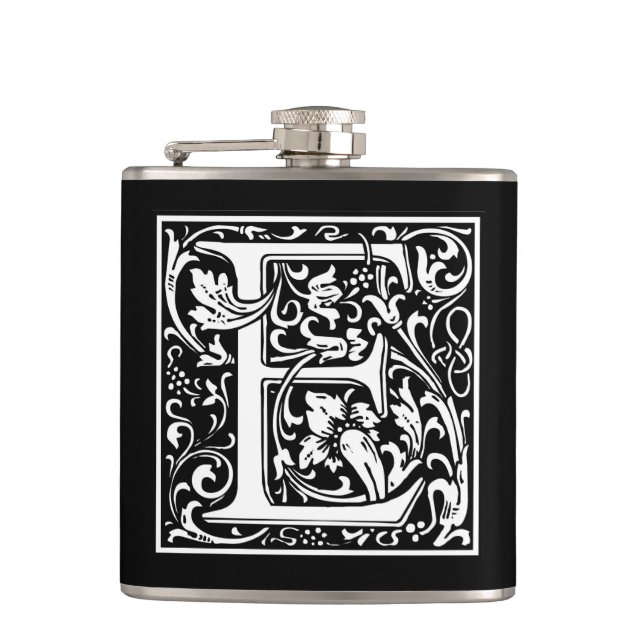 William Morris Alphabet “E” Flask (Front)