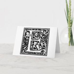 William Morris Alphabet “E” Note Card