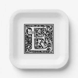 William Morris Alphabet “E” Paper Plates