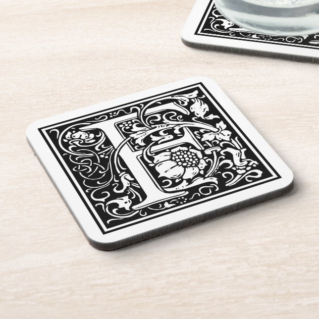 William Morris Alphabet “F” Drink Coaster (Left Side)