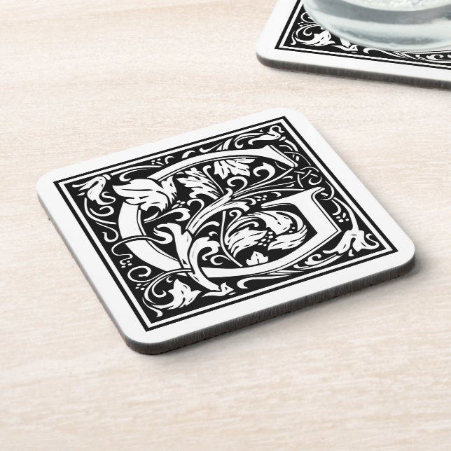 William Morris Alphabet “G” Drink Coaster (Left Side)