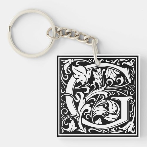 William Morris Alphabet G Keychain