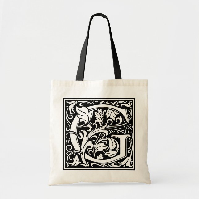 William Morris Alphabet “G” Tote Bag (Front)