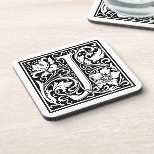 William Morris Alphabet “J” Drink Coaster