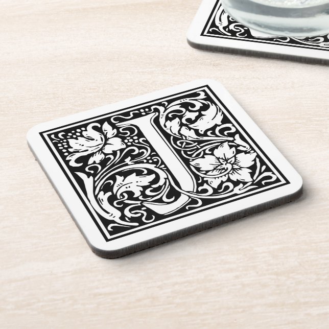 William Morris Alphabet “J” Drink Coaster (Left Side)