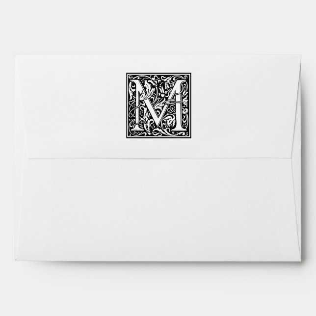 William Morris Alphabet “M” Envelope (Back (Top Flap))
