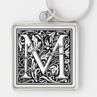 William Morris Alphabet “M” Keychain