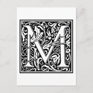 William Morris Alphabet “M” Postcard