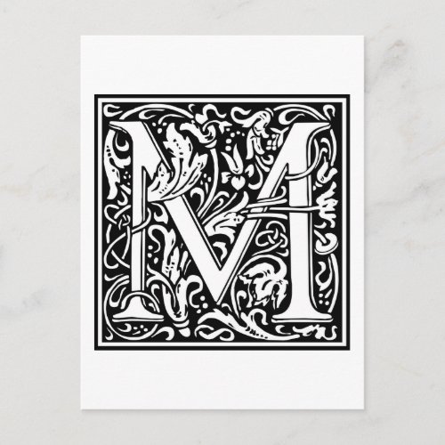 William Morris Alphabet M Postcard