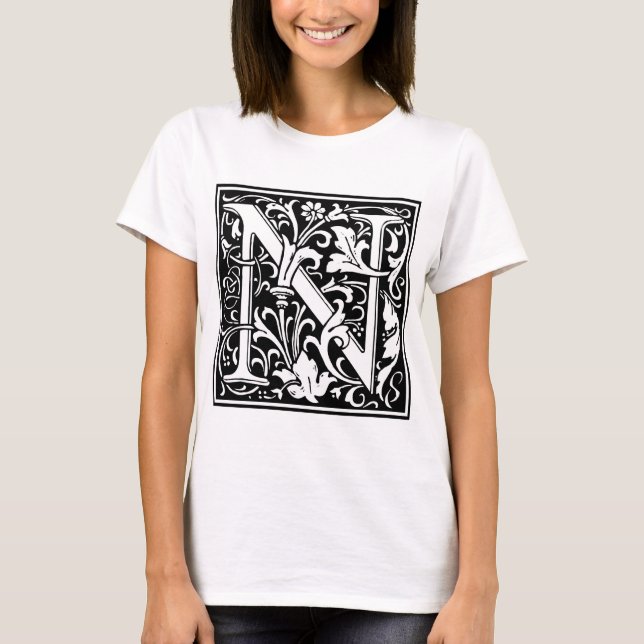 William Morris Alphabet “N” T-Shirt (Front)