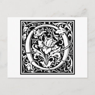 William Morris Alphabet “O” Postcard