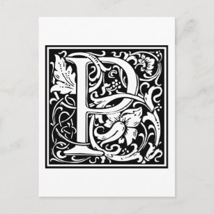 William Morris Alphabet “P” Postcard