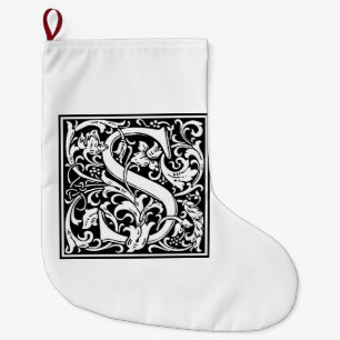 William Morris Alphabet “S” Large Christmas Stocking