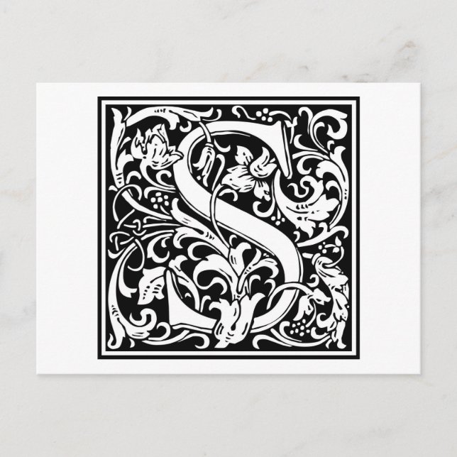 William Morris Alphabet “S” Postcard (Front)