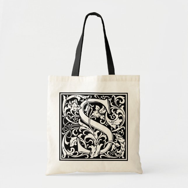William Morris Alphabet “S” Tote Bag (Front)