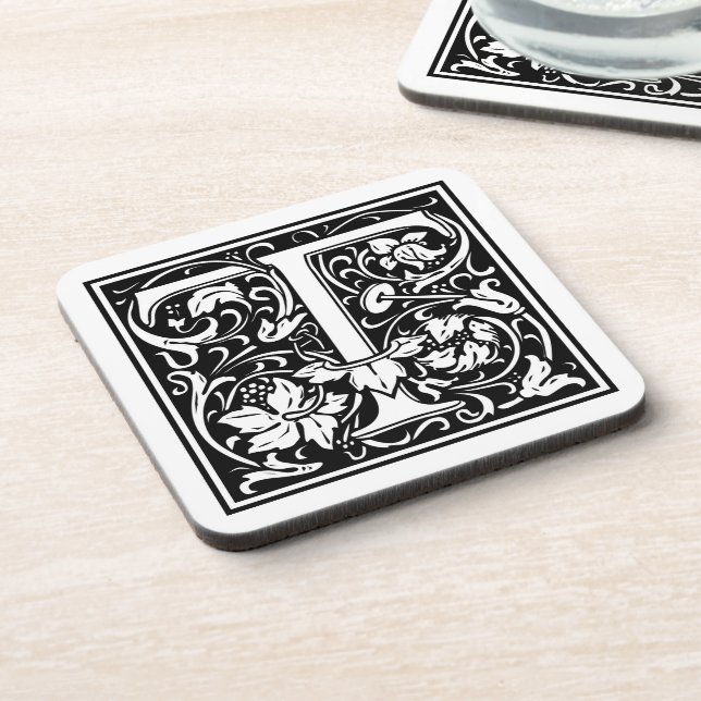 William Morris Alphabet “T” Coaster (Left Side)