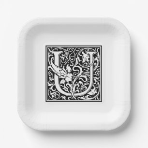 William Morris Alphabet “U” Paper Plates