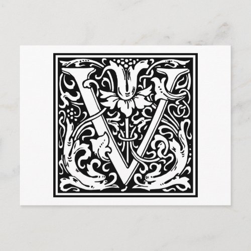 William Morris Alphabet V Postcard