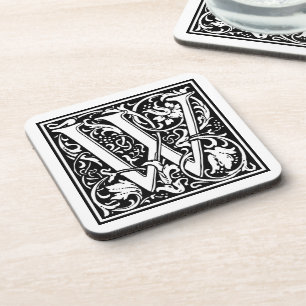 William Morris Alphabet “W” Beverage Coaster