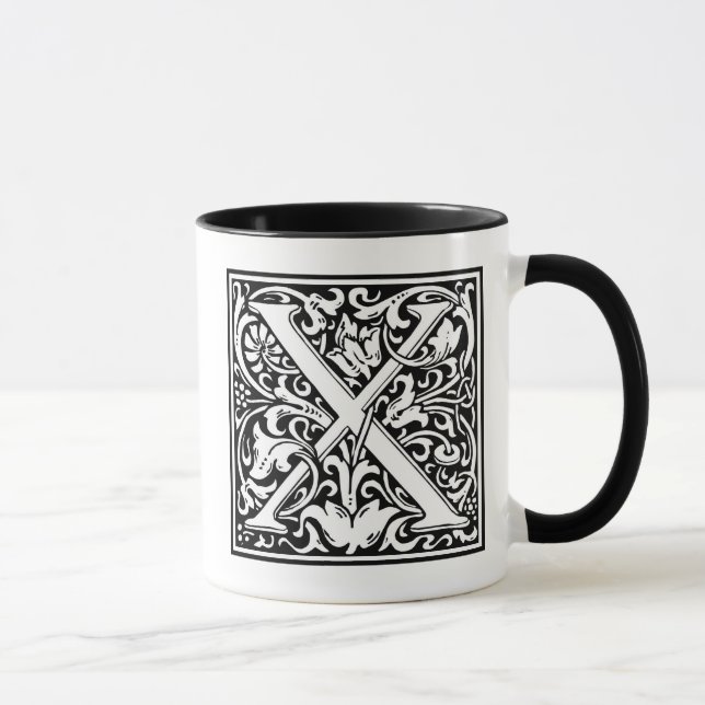 William Morris Alphabet “X” Mug (Right)