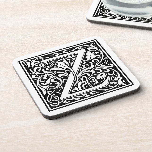 William Morris Alphabet “Z” Drink Coaster (Left Side)